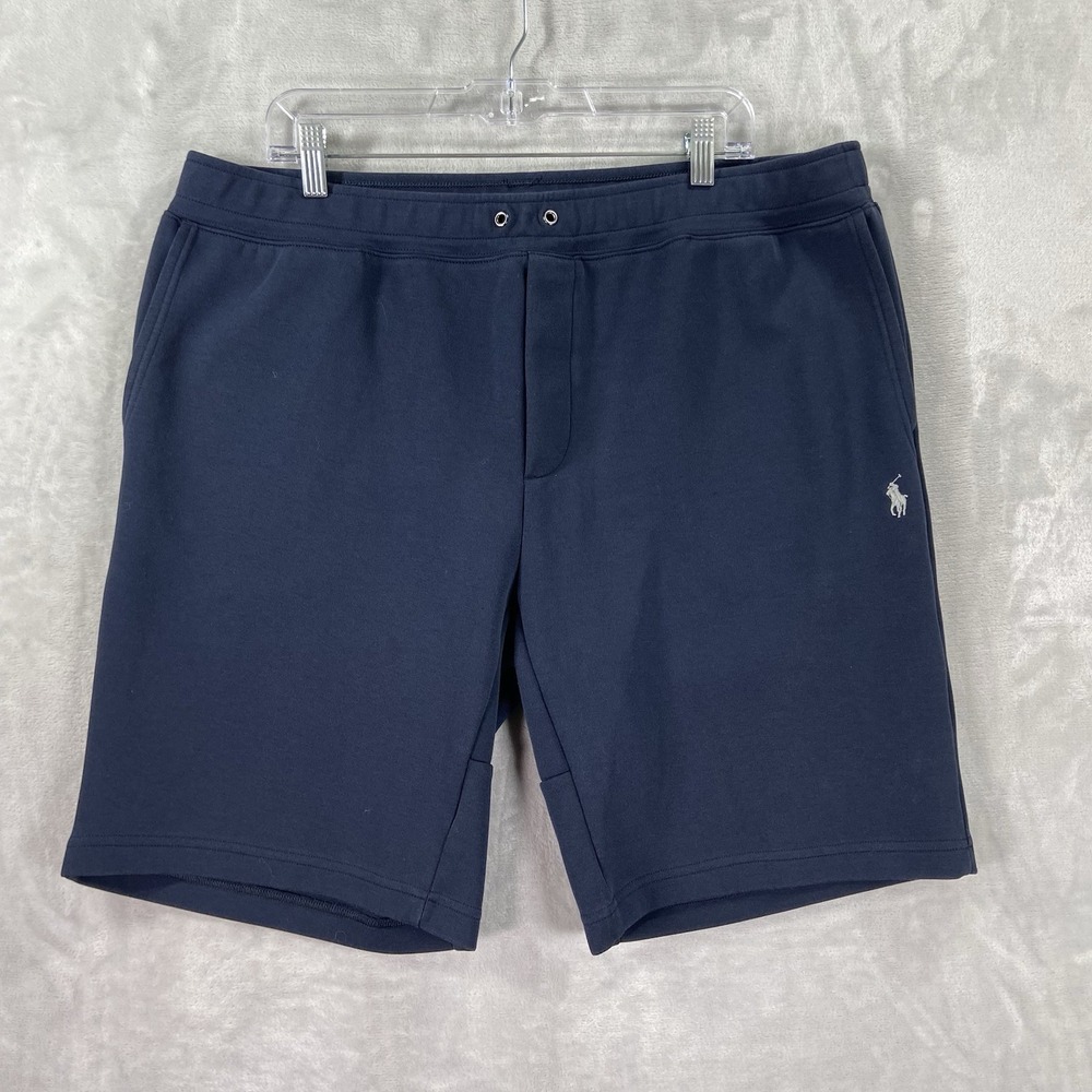 Polo Ralph Lauren Shorts Mens XXL Sweat Lounge Pony Logo 10" Inseam Blue Preppy